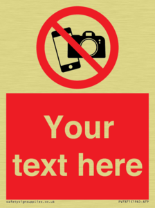 Custom No filming or photography